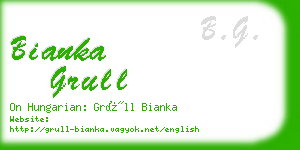 bianka grull business card